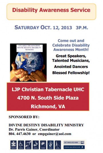 Disability Awareness Workshop October 10, 2013